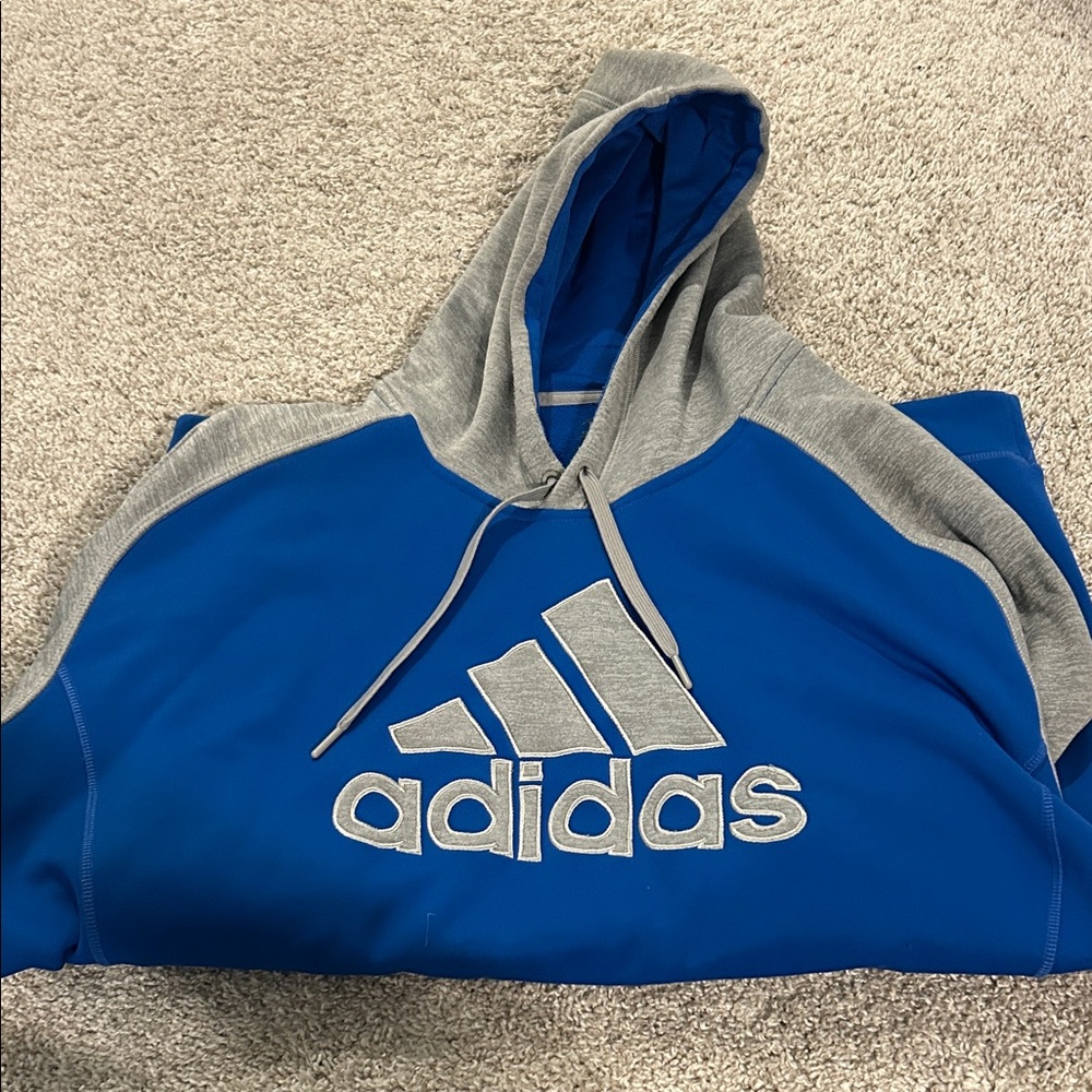 Adidas Royal Blue and Gray Pullover